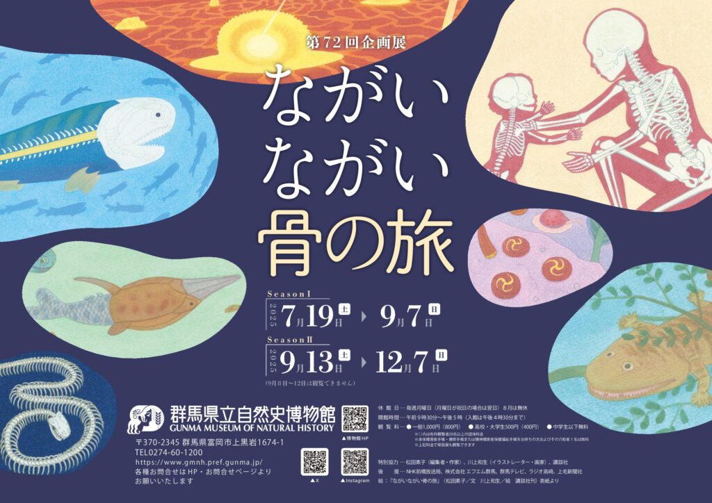 【開催中】第72回企画展　「ながいながい骨の旅」SeasonⅡ